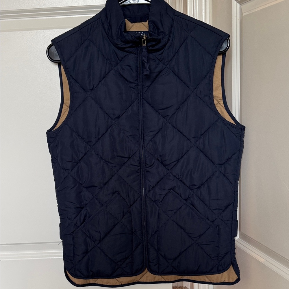 Men’s J Crew Mercantile Navy Quilted Vest XS